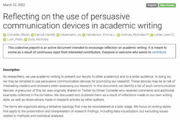 Reflecting on the use of persuasive communication devices in academic writing