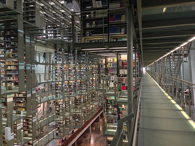 Image: Biblioteca Vasconcelos, the Megabiblioteca (“megalibrary”) in the downtown area of Mexico City