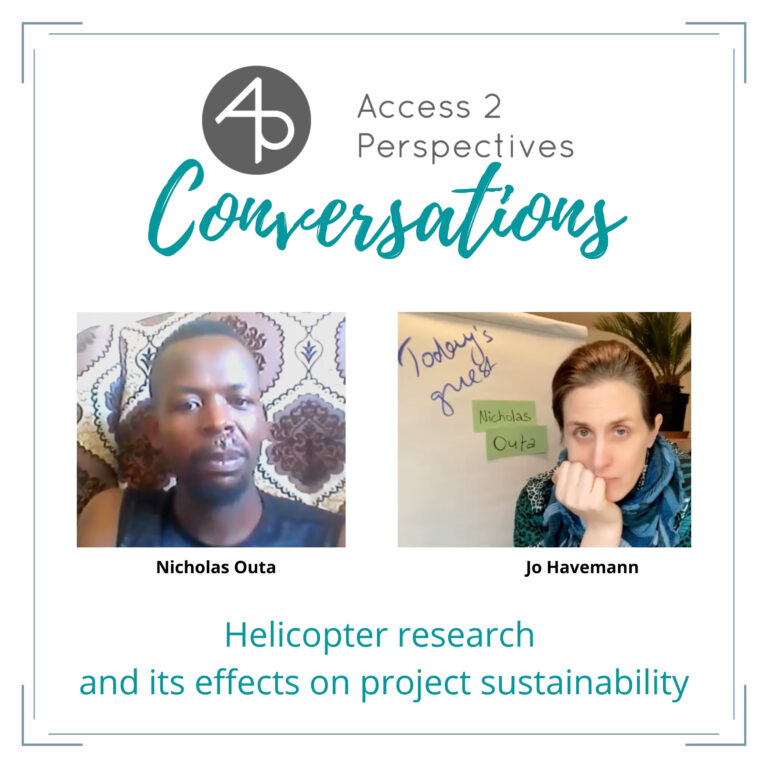 Helicopter research and its effects on project sustainability – A conversation with Nicholas Outa